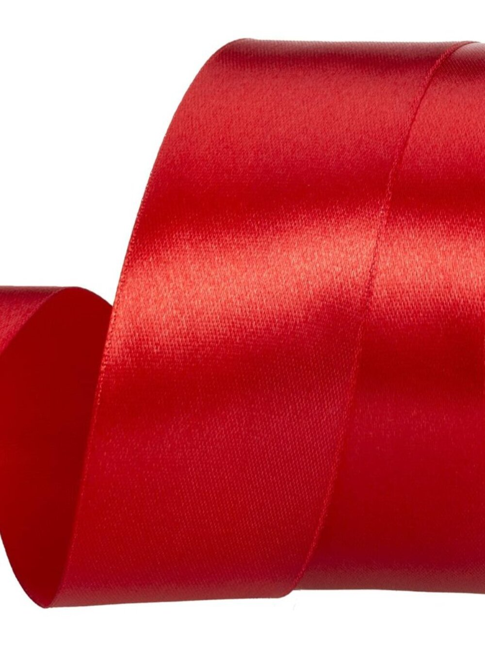 1 1/2 Inch Red Solid Satin Ribbon for Gift Wrapping, 50 Yards